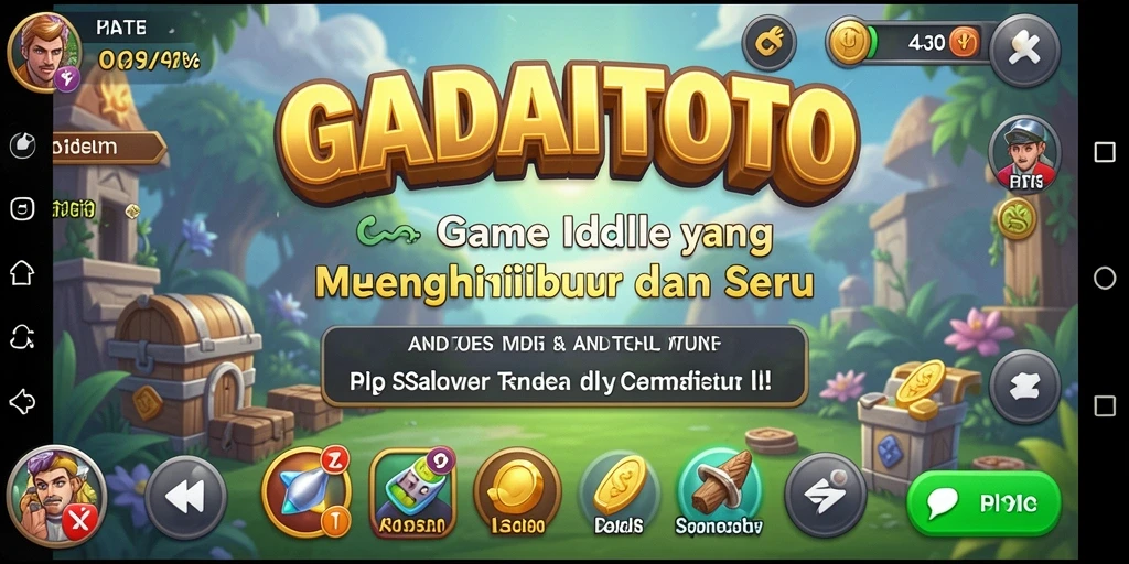 Screenshot GADAITOTO menampilkan gameplay Idle yang menarik dan interaktif.