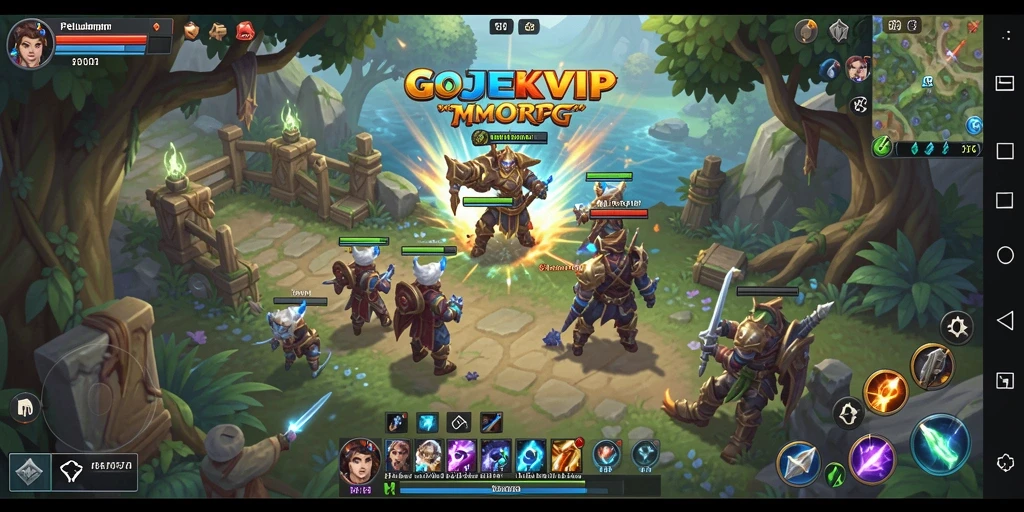 Tangkapan layar gameplay seru dalam dunia MMORPG GOJEKVIP.