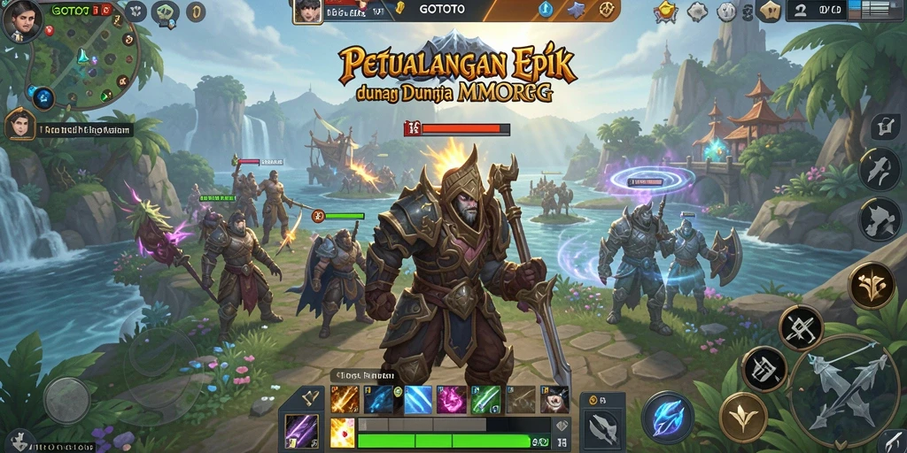 Gameplay GOTOTO yang memukau dengan aksi seru dalam dunia MMORPG.