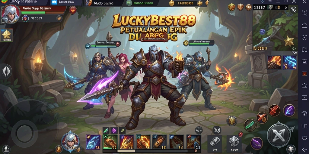 Screenshot menampilkan aksi seru gameplay ARPG di LUCKYBEST88.