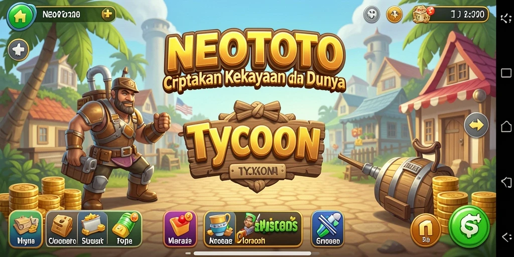 Tampilan permainan NEOTOTO yang menarik dalam dunia Tycoon.
