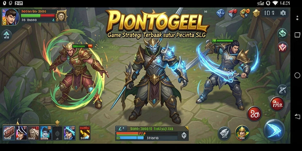 Tampilan screenshot utama PIONTOGEL menunjukkan aksi gameplay SLG yang mendebarkan.