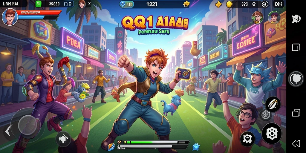 Tampilan gameplay QQ1221 yang dinamis dan seru dalam kategori Arcade.