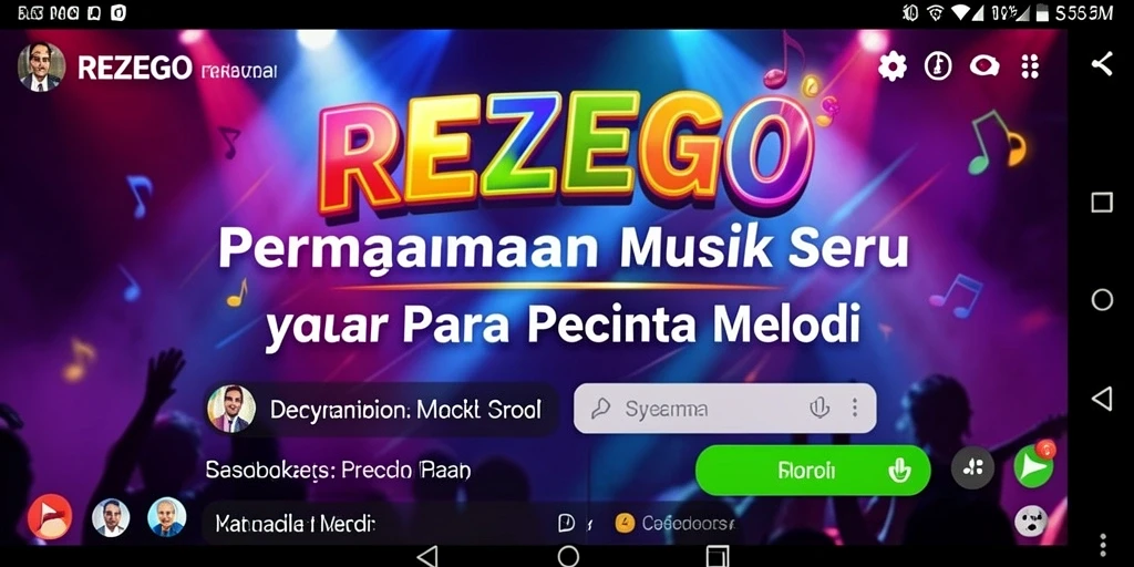Screenshot gameplay <strong>REZEGO</strong> yang menunjukkan pengalaman interaktif bermain musik.