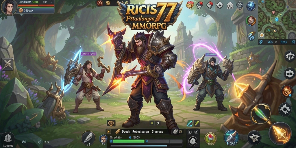 Tampilan gameplay RICIS77 yang intens dan penuh aksi dalam dunia MMORPG.