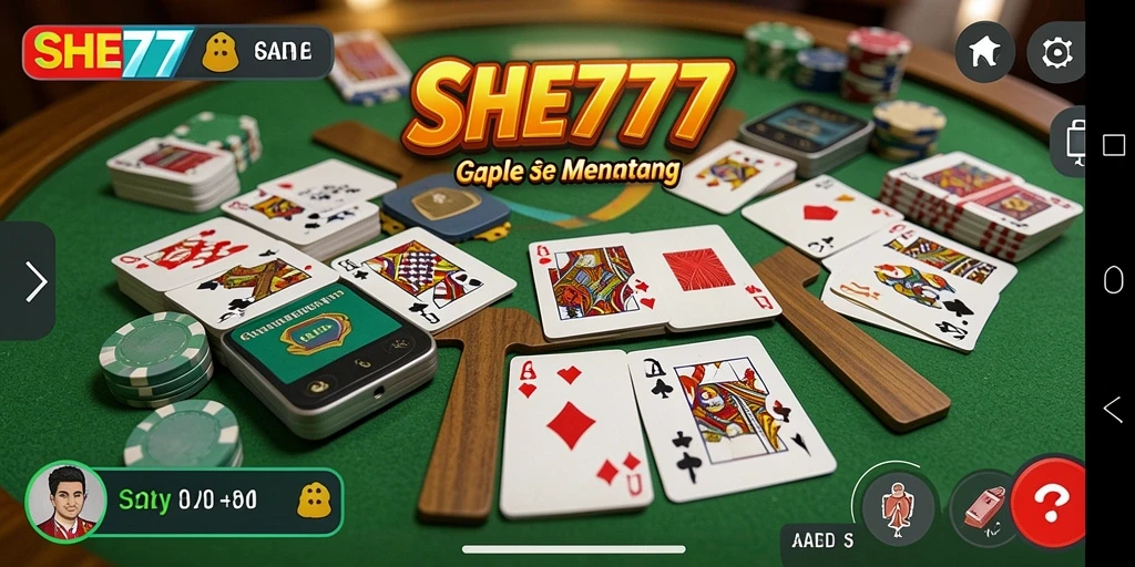 Tampilan menarik dari gameplay Gaple di SHE777.