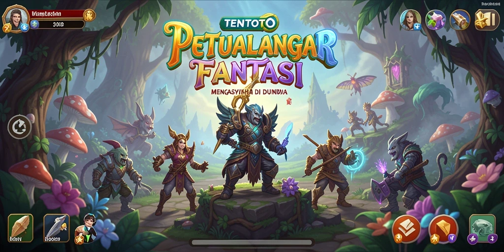 Screenshot utama TENTOTO yang menampilkan petualangan seru dan grafis menakjubkan.