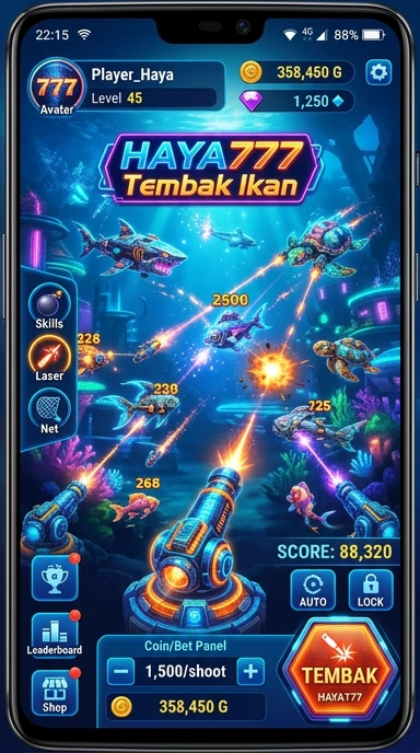 Tampilan utama aplikasi haya777 dengan pilihan kategori yang jelas.